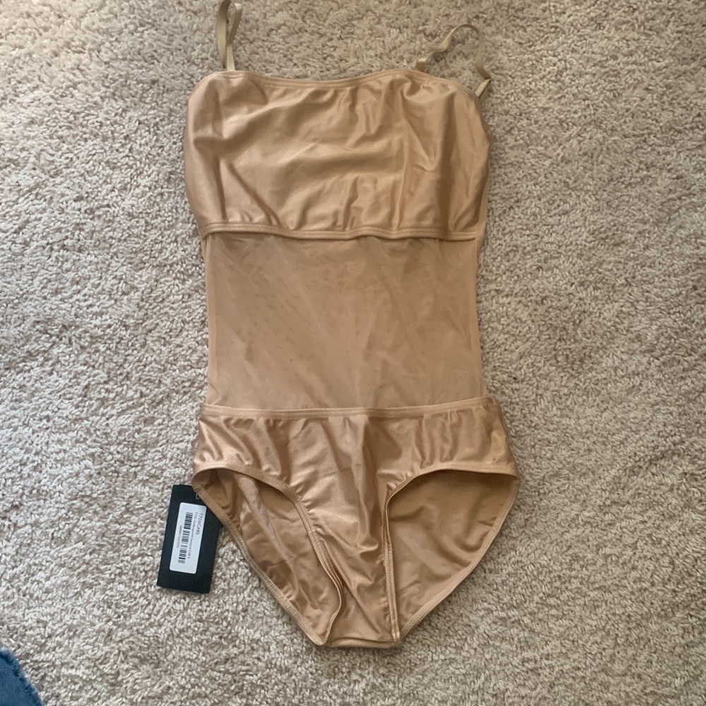 Nude sheer ballet leotard